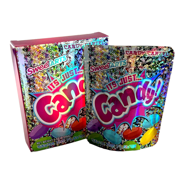 Sweetarts Candy 3.5g Holographic Bag with Matching Box Design (500 Units / Per Lot)