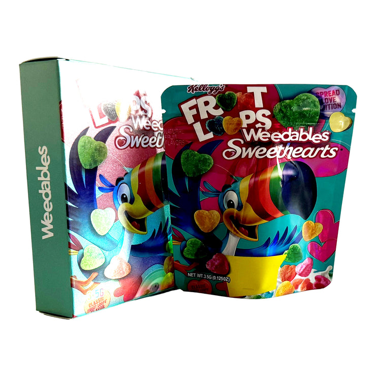 Weedables Froot Loops 3.5g Holographic Bag with Matching Box Design (500 Units / Per Lot)