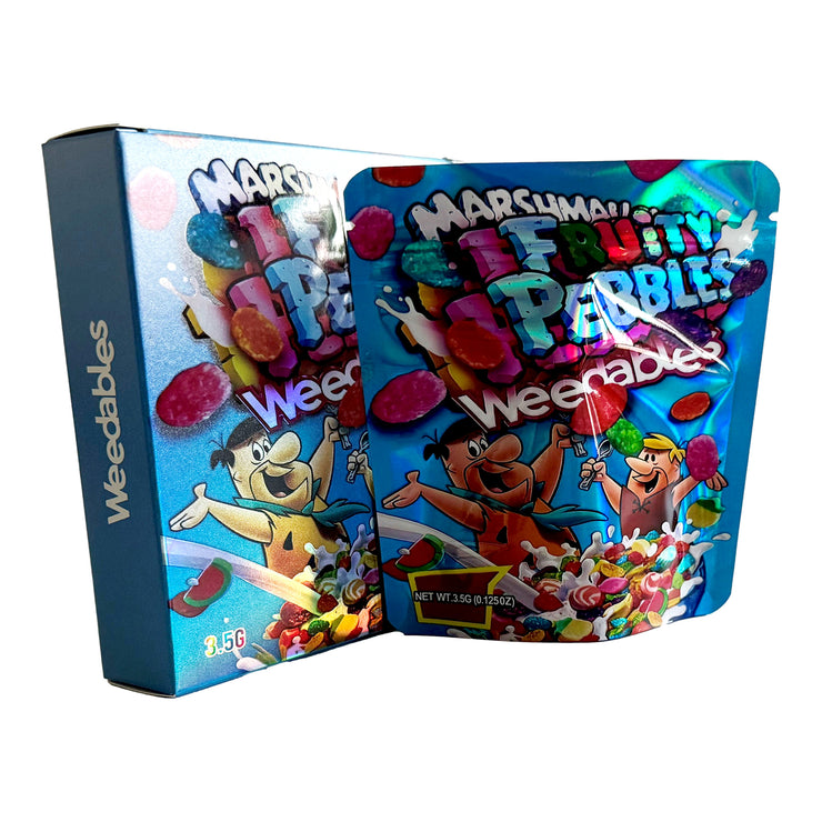 Fruity Pebbles Weedables 3.5g Holographic Bag with Matching Box Design (500 Units / Per Lot)